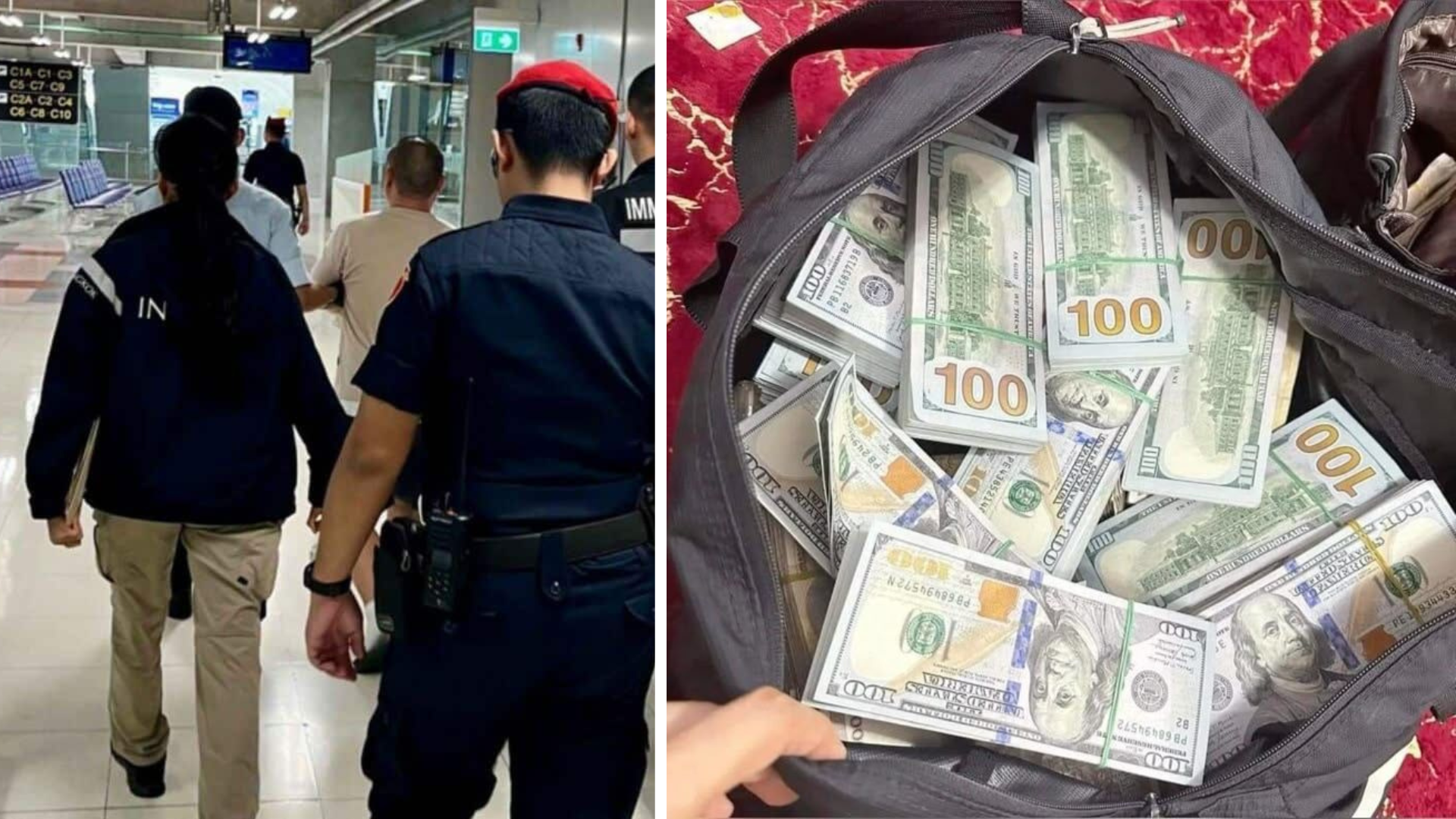 Man detained at airport with undeclared cash